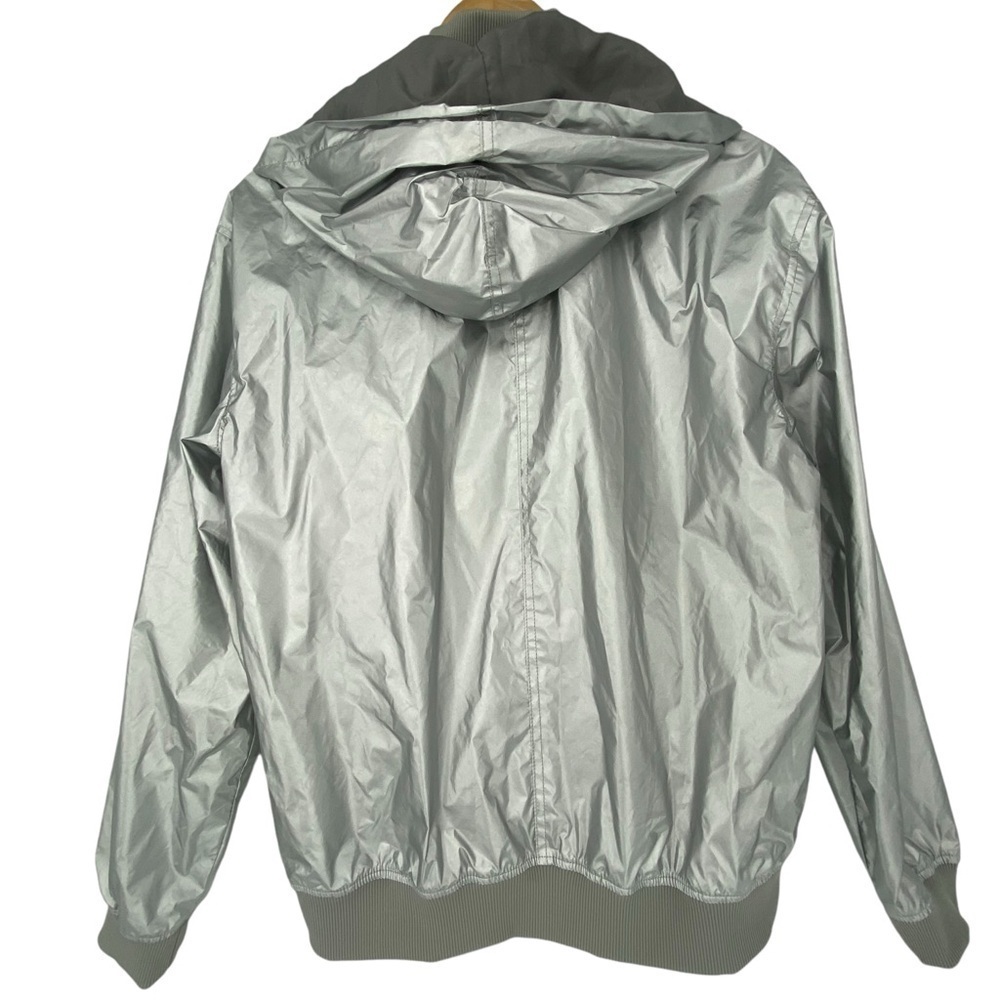 Hunter metallic silver hooded jacket women's size small - Picture 2 of 14